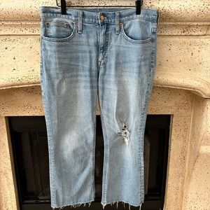 J. Crew Petite 10" demi-boot crop jean in Windsurf wash Size 30P